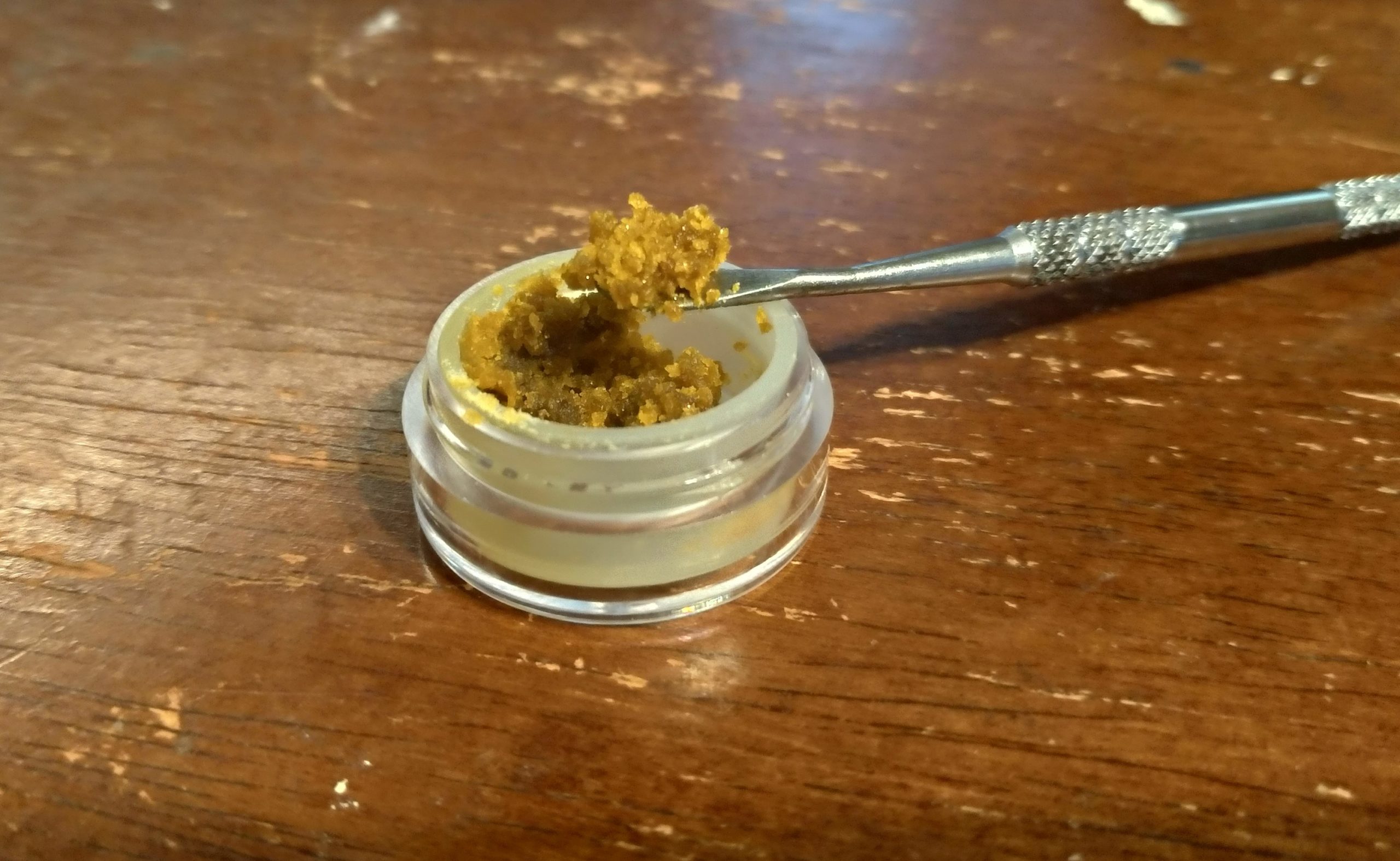 Weed concentrate on dab stick