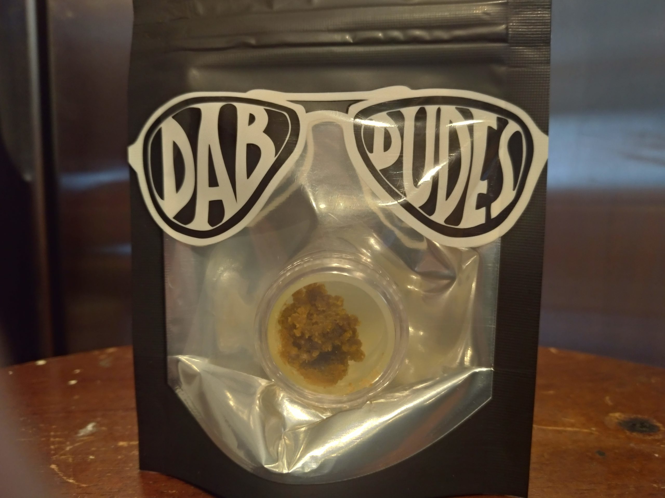 Gram of weed concentrate from dab dudes still in the bag